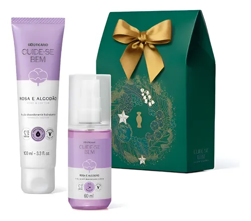 Kit Cuide-se Bem Rosa E Algodão (2 Itens) O Boticário