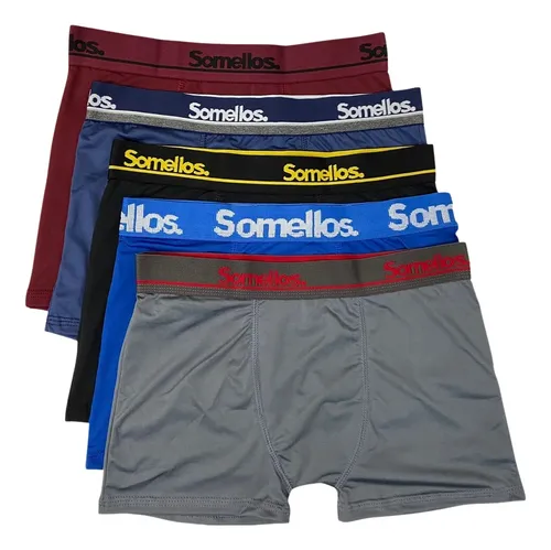 Kit C/ 5 Cuecas Boxer Masculina Adulto Microfibra Somellos